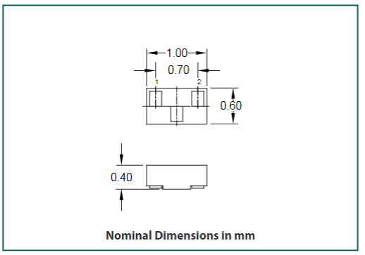 Mechanical Drawing - Semtech RClamp0512TQ Low Capacitance RailClamp®